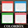 Colorbox Panels and Info Box
